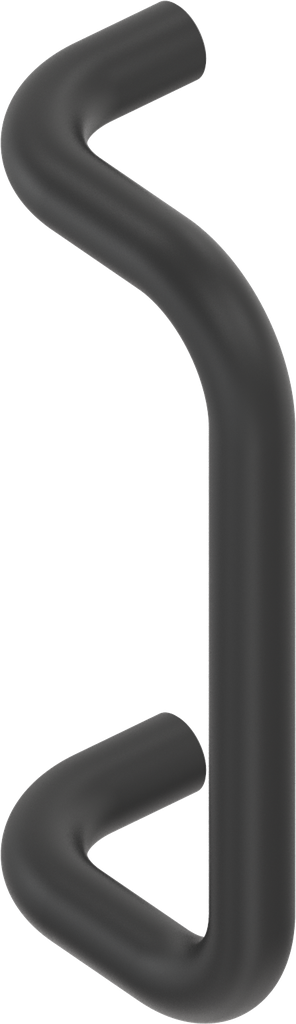 Bow-type handle, Aluminium black plastic-coated