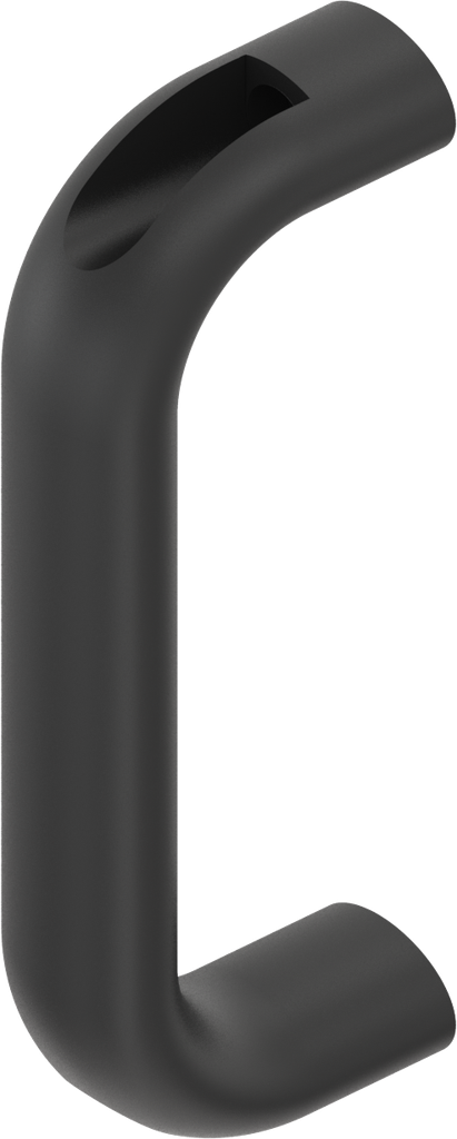 Bow-type handle, Aluminium black plastic-coated