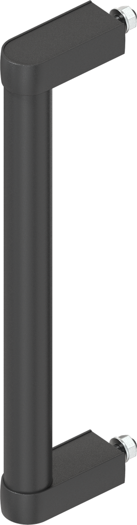 Asa en forma de tubo, aluminio revestido con plástico negro