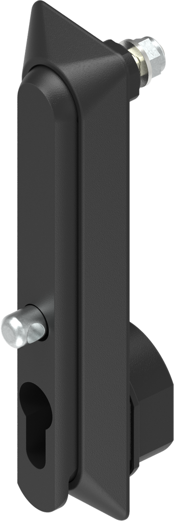 poignée escamotable « longue » pour demi-cylindre 40 mm (A = 30 mm), polyamide GF noir