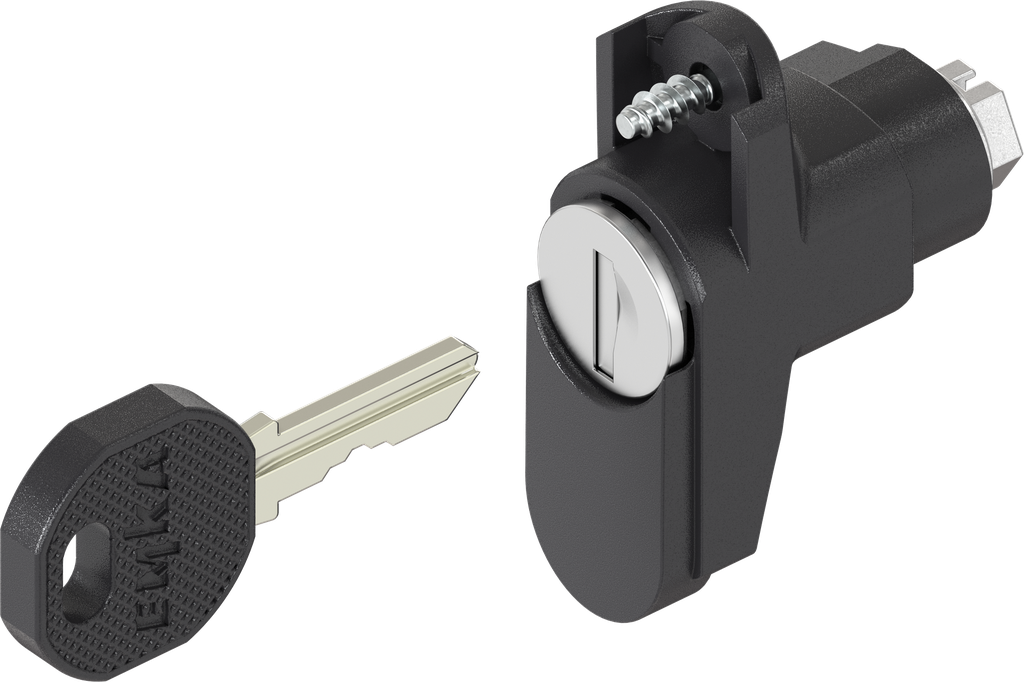 Module met rondcilinder sleutelnummer EK333, polyamide GF zwart