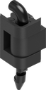 Bisagra 180°, poliamida GF negro