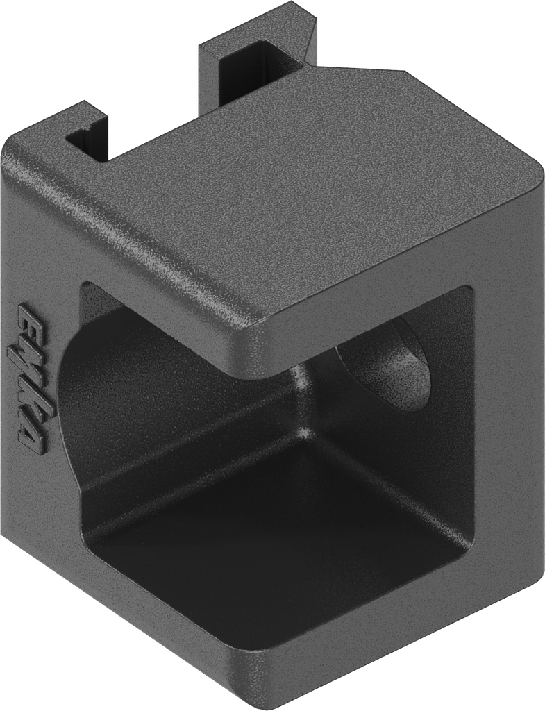 Stanggeleider voor platte stang 14x3, polyamide V0 zwart