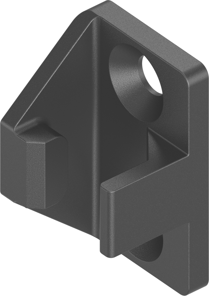 Catch for flat rod with torsion, Zinc die black powder-coated