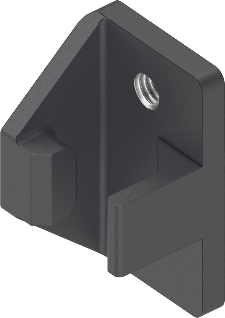 Catch for flat rod with torsion, Zinc die black powder-coated