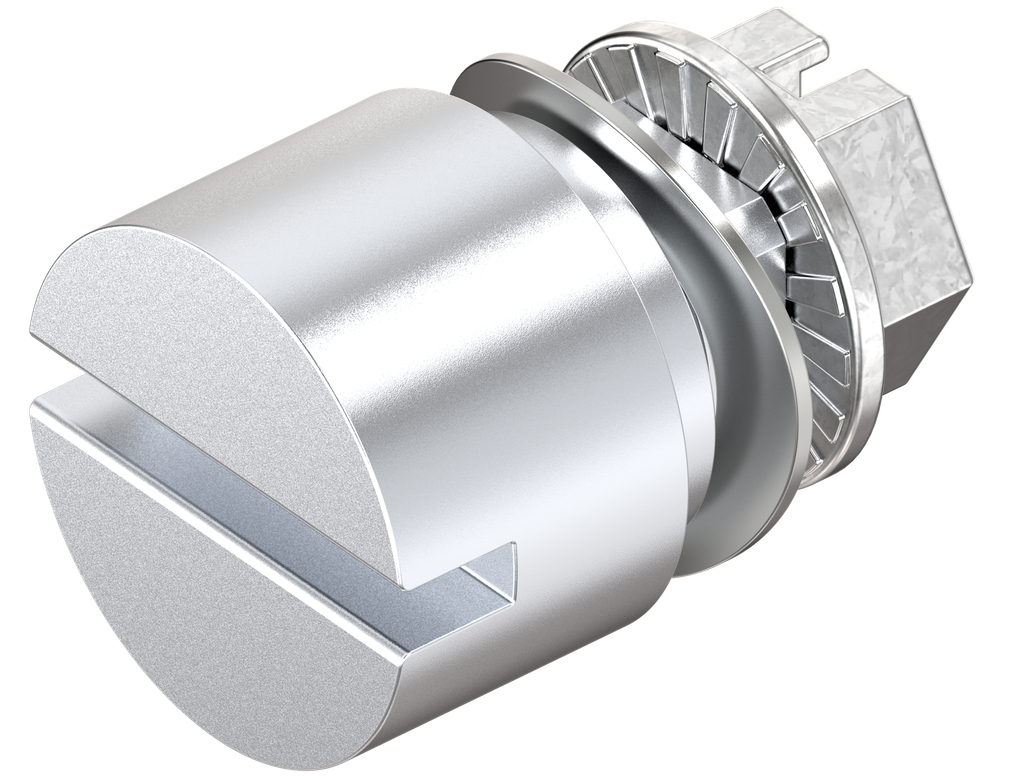 Bediening sleuf 2x4, Zamak verchroomd