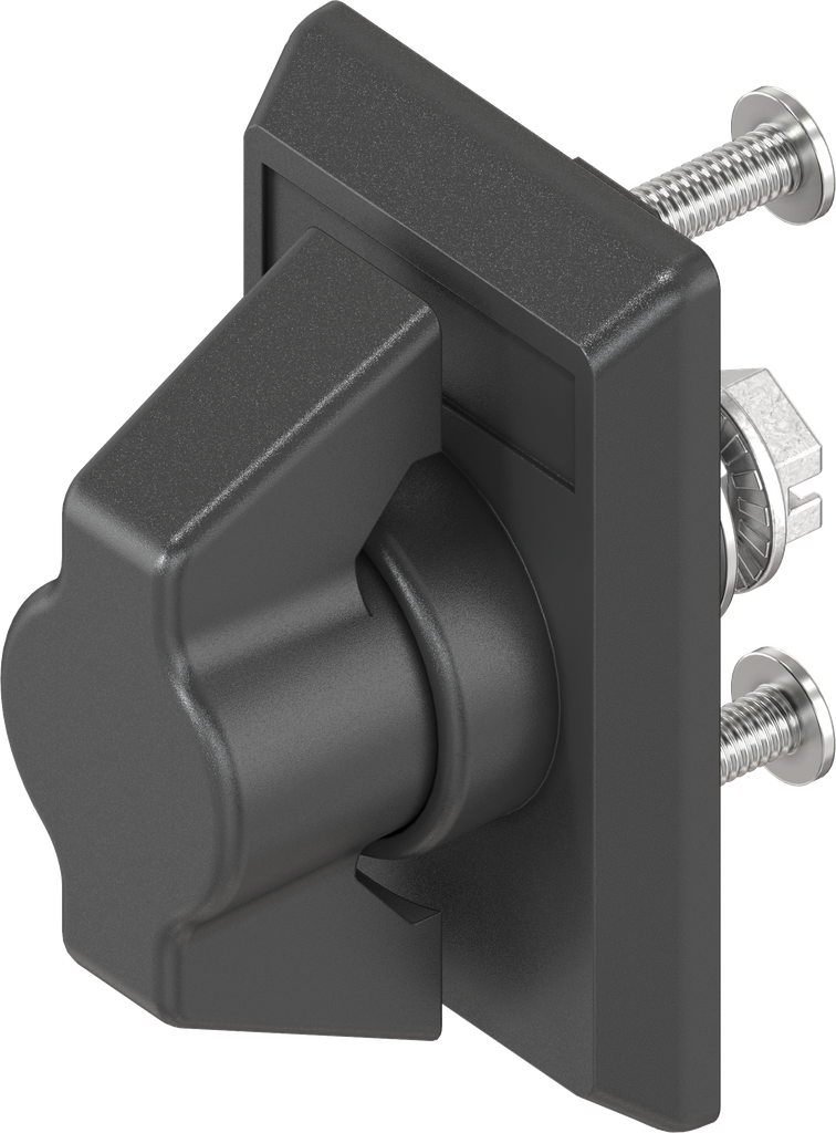 capotage avec papillon sans clé, polyamide noir et zamak époxy noir