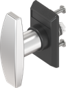 capotage avec poignée en T sans clé, inox et polyamide noir