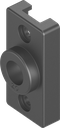 adaptateur sans arrêt pour Ts 2 mm, polyamide GF V0 noir