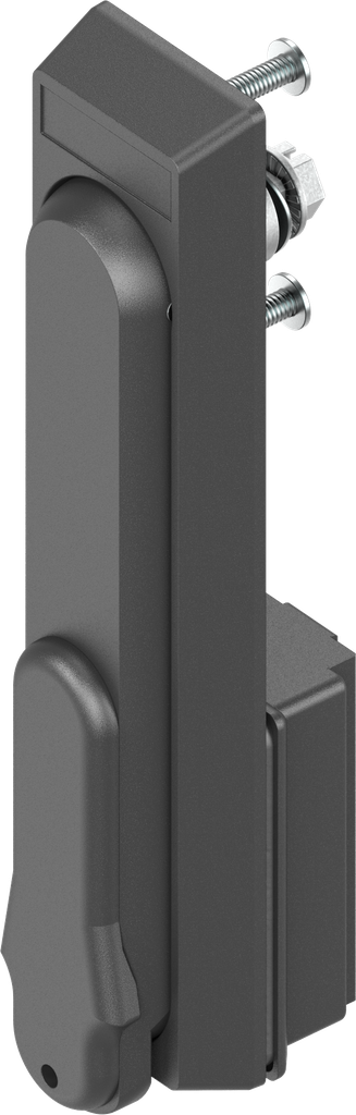 Zwenkgreep met rondcilinder sleutelnummer EK 333, polyamide GF zwart