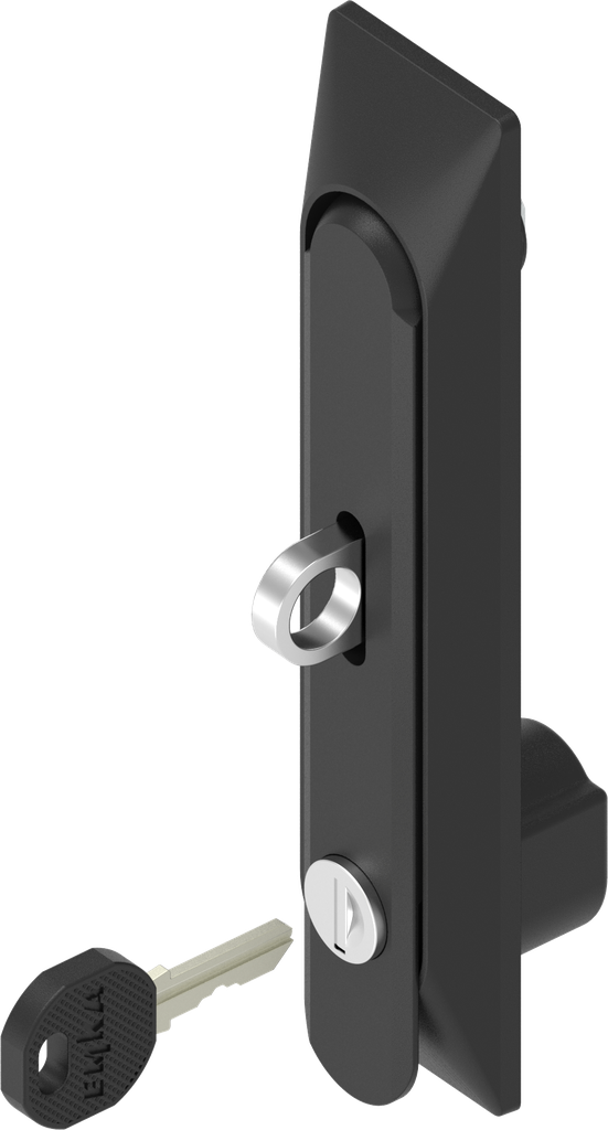 Zwenkgreep 1150 met universele behuizing sleutelnummer EK 333 en voor hangslot, polyamide en GD-Zn (Zamak) zwart gepoedercoat