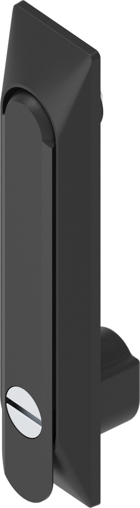 poignée escamotable 1 150 avec embase universelle avec rotor fente 2x4, polyamide GF noir