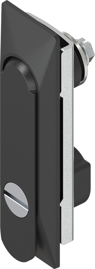 Maniglia girevole 1150 con inserto taglio 2x4, zama nero verniciato a polvere
