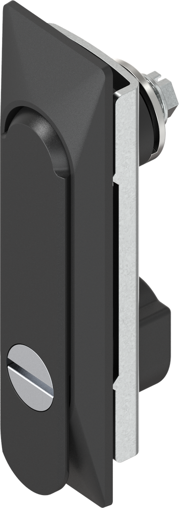 Zwenkgreep 1150 met bediening sleuf 2x4, Zamak zwart gepoedercoat