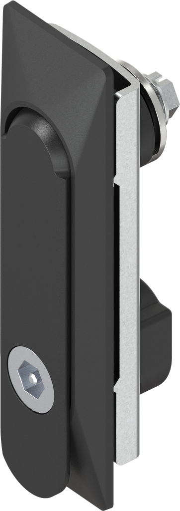 Maniglia girevole 1150 con inserto esagono incassato SW 8 con perno, zama nero verniciato a polvere