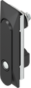 poignée escamotable 1 150 avec bouton-poussoir, polyamide et zamak époxy noir