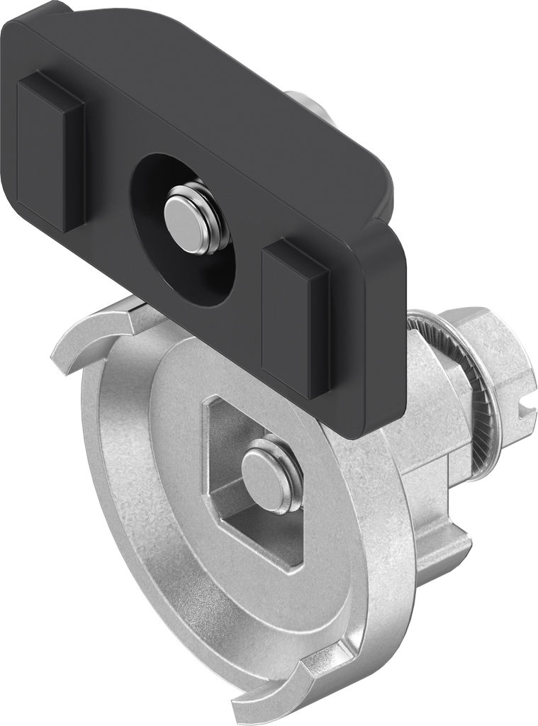 Material de fijación, puente, adaptador y tornillos para maneta giratoria 1185 con lengüeta, poliamida y zamak