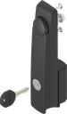 poignée escamotable avec barillet clé EK 333, polyamide GF noir