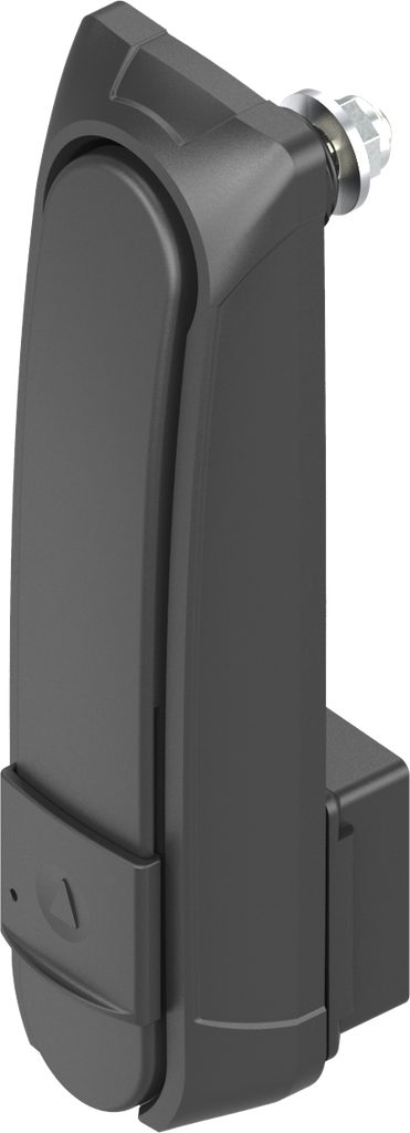 Swinghandle "long" with RC2 for profile half cylinder 40 mm (A = 30 mm) with additional locking cam position 30°, Zinc die black powder-coated