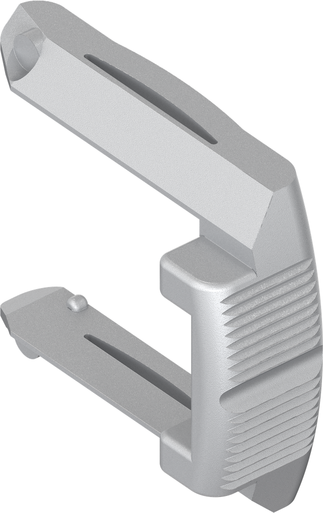 Montageveer voor slothuis met rondcilinder of greep, polyamide GF kiezelgrijs
