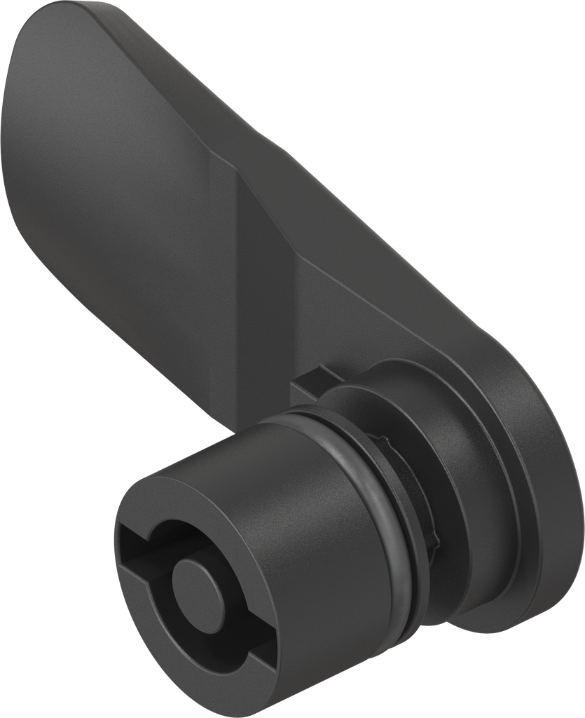 Bedieningssluitlip dubbelbaard 5 met O-ring, polyamide GF zwart