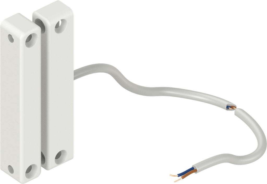Door contact with open cable ends; 