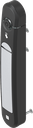 Maneta giratoria Agent E Stand-Alone con lector de tarjetas RFID 13,56 MHz, zamak recubierto de polvo aluminio blanco y poliamida GF negro