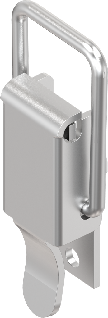 Spanslot met spanbeugel zonder oog voor hangslot, met montagegaten, RVS 304