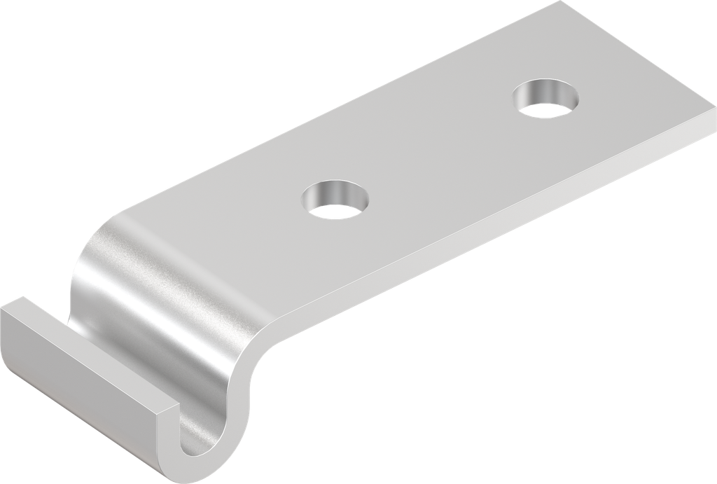 Gancho, con perforación, acero inoxidable AISI 304