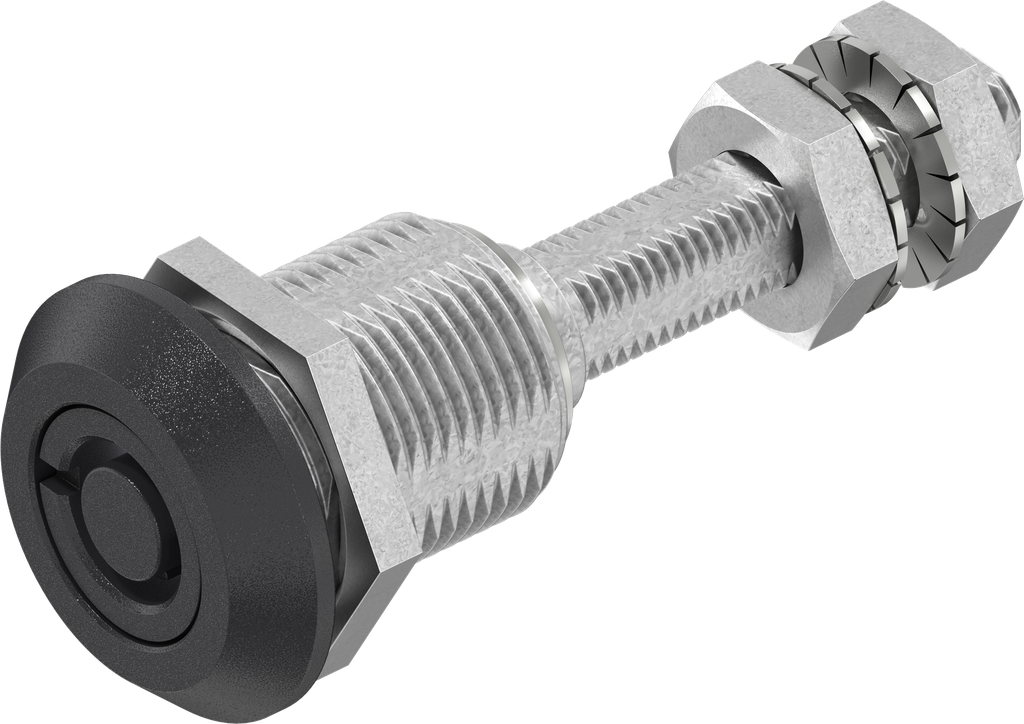 verrou à compression avec hauteur de came réglable tubus avec marquage, zamak époxy noir
