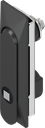 Maneta giratoria 1150 inserto cuadradillo 8, zamak recubierto de polvo negro
