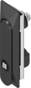 Maniglia girevole 1150 inserto quadro 8, zama nero verniciato a polvere