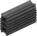 4-Lip profile H = 18.5 mm, EPDM 45 ± 5 Shore A black