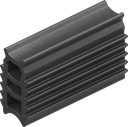 Guarnizione a quattro labbra H = 18,5 mm, EPDM 45 ± 5 Shore A nero