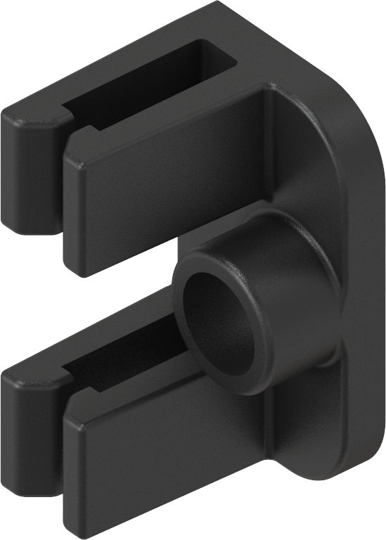 Guía de varillas para varilla plana 10 x 3, poliamida GF negro