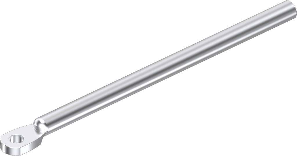 Asta tonda L = 400 mm, acciaio zincato