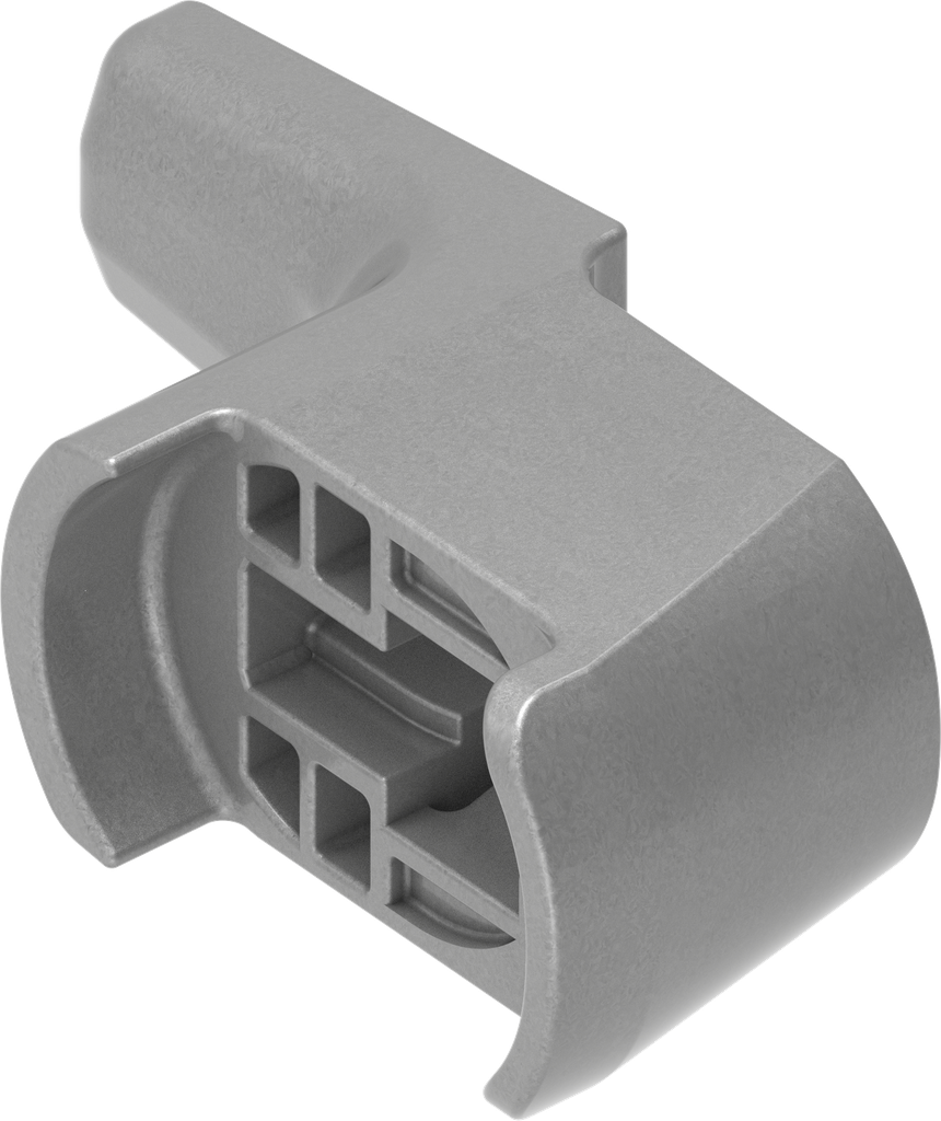 Came d'encliquetage H = 22 mm, polyamide GF gris argent métallisé