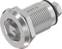 Chiusura 1/4 di giro a compressione quadro 7 con riferimento, versione sinistra, acciaio inox AISI 316