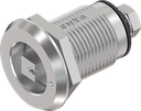 Chiusura 1/4 di giro a compressione quadro 7 con riferimento, versione sinistra, acciaio inox AISI 316