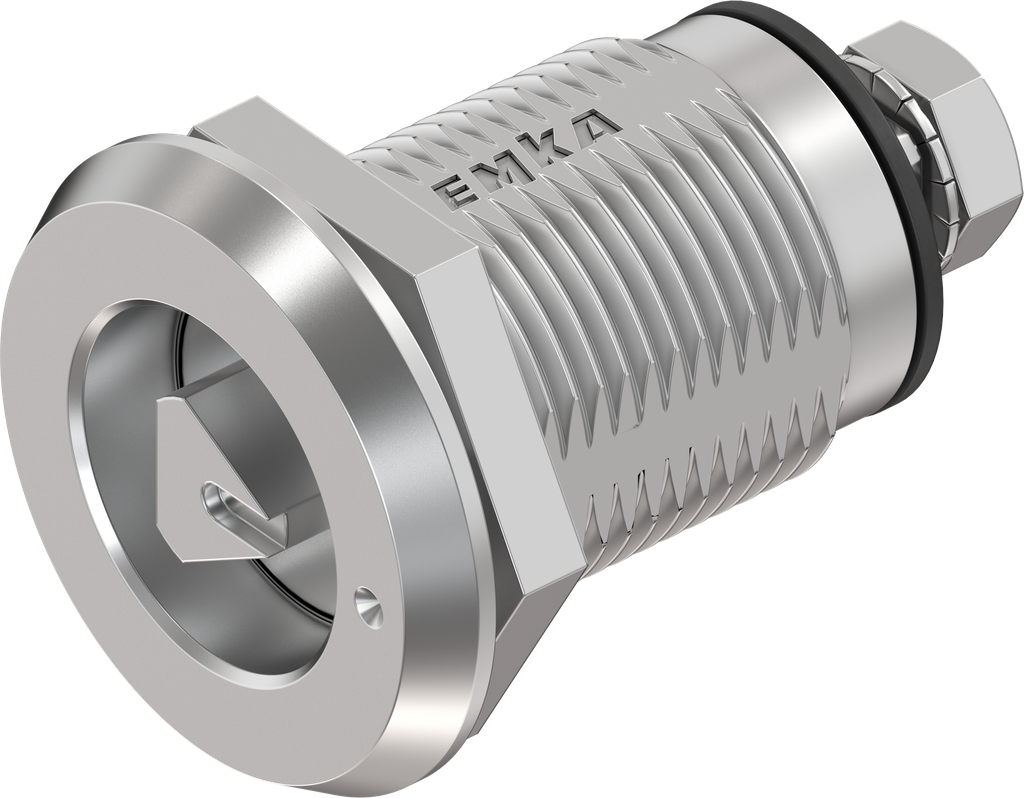 Chiusura 1/4 di giro a compressione triangolo 8 con riferimento, versione sinistra, acciaio inox AISI 316