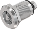 Chiusura 1/4 di giro a compressione triangolo 8 con riferimento, versione sinistra, acciaio inox AISI 316