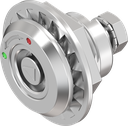 quart de tour tubulaire avec marquage, version droite, inox AISI 303