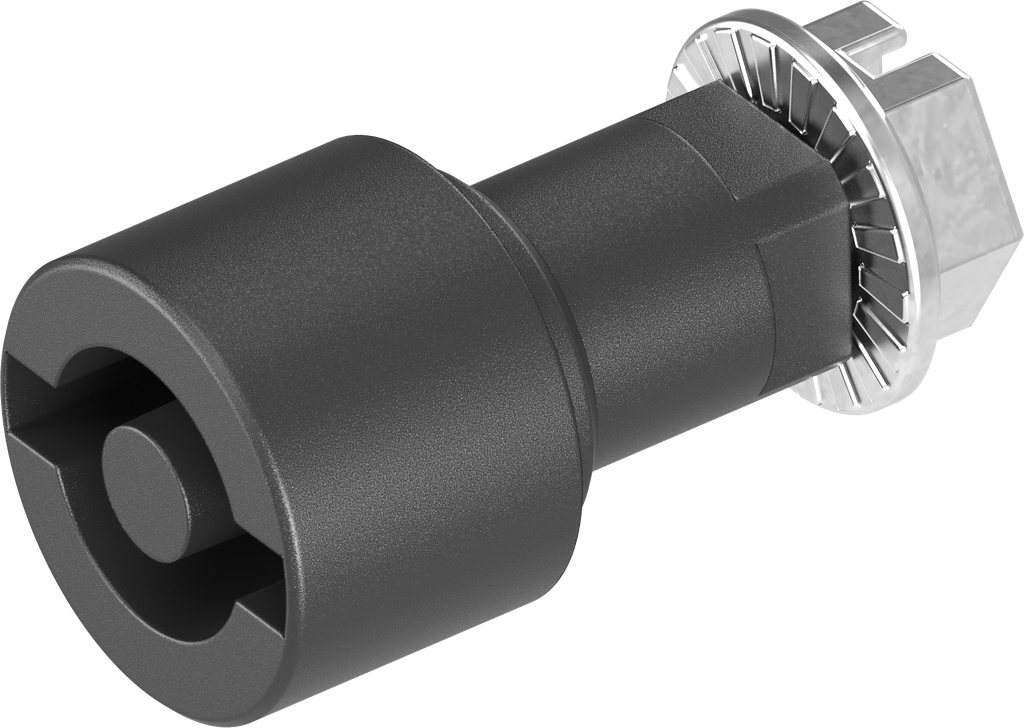 Inserto doble barra 5, poliamida 66 GF 50 negro