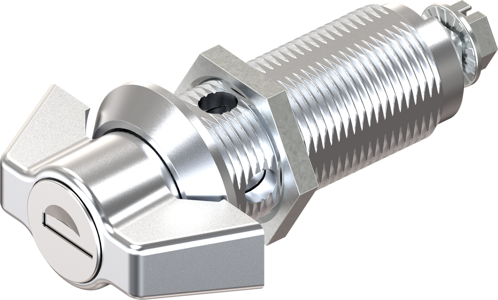Knevelslot verschillend sluitend, Zamak verchroomd