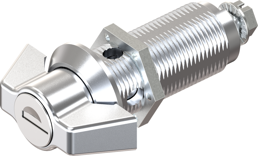 Knevelslot verschillend sluitend, Zamak verchroomd