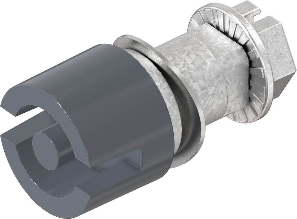 Insert double bit 5, Zinc die graphite grey powder-coated smooth gloss
