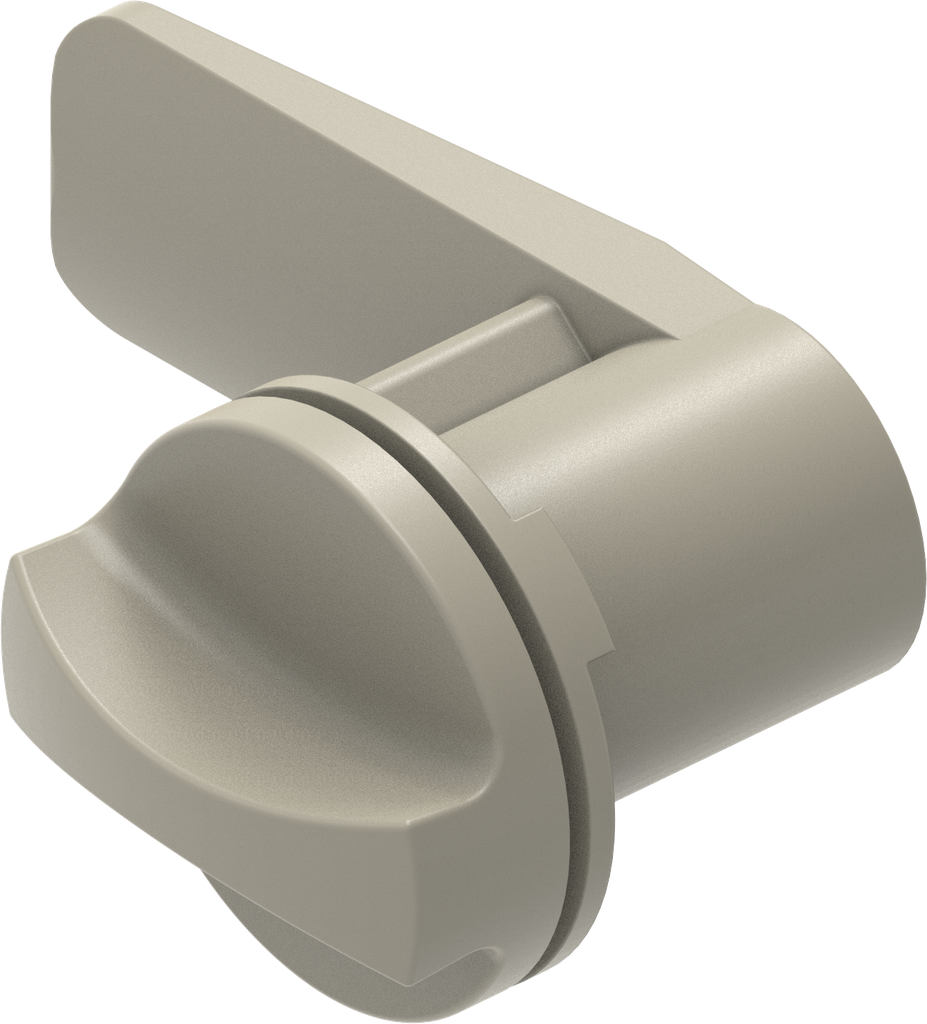 Inklikbaar slot, polyamide GF kiezelgrijs