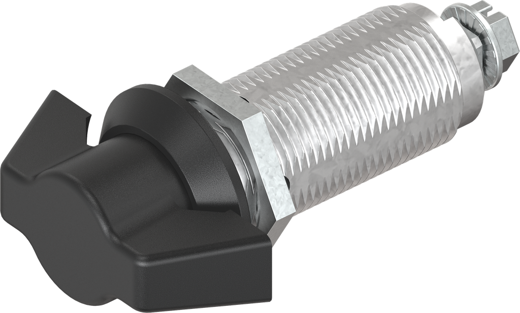 Knevelslot zonder cilinder, Zamak zwart gepoedercoat