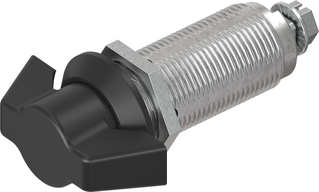 Knevelslot zonder cilinder, Zamak zwart gepoedercoat