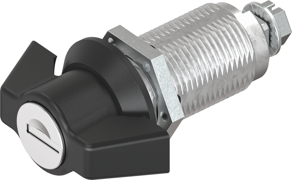 quart de tour papillon clé EK 333, zamak et polyamide noir
